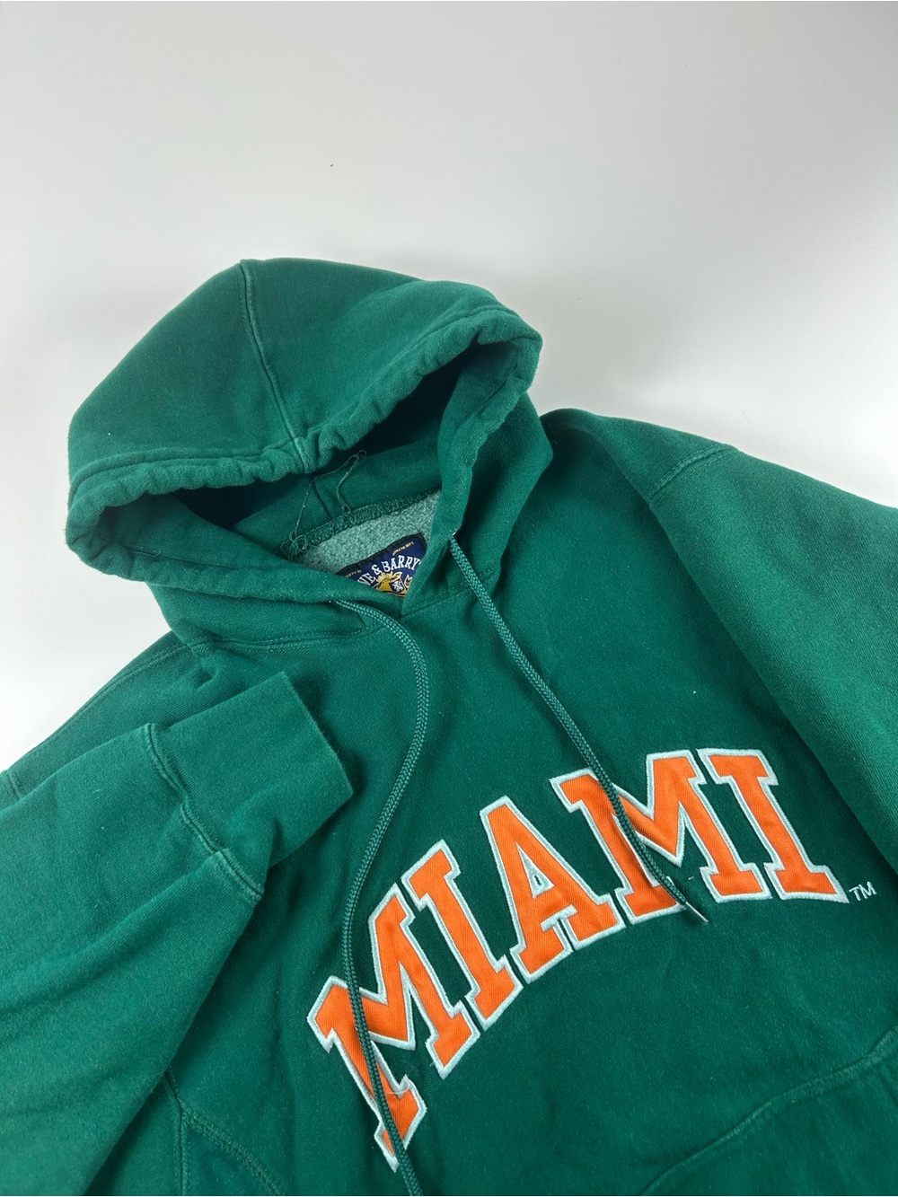 Steve & Barry’s Adult SZ XS University Of Miami Green Embroidered Sweatshirt Y2K